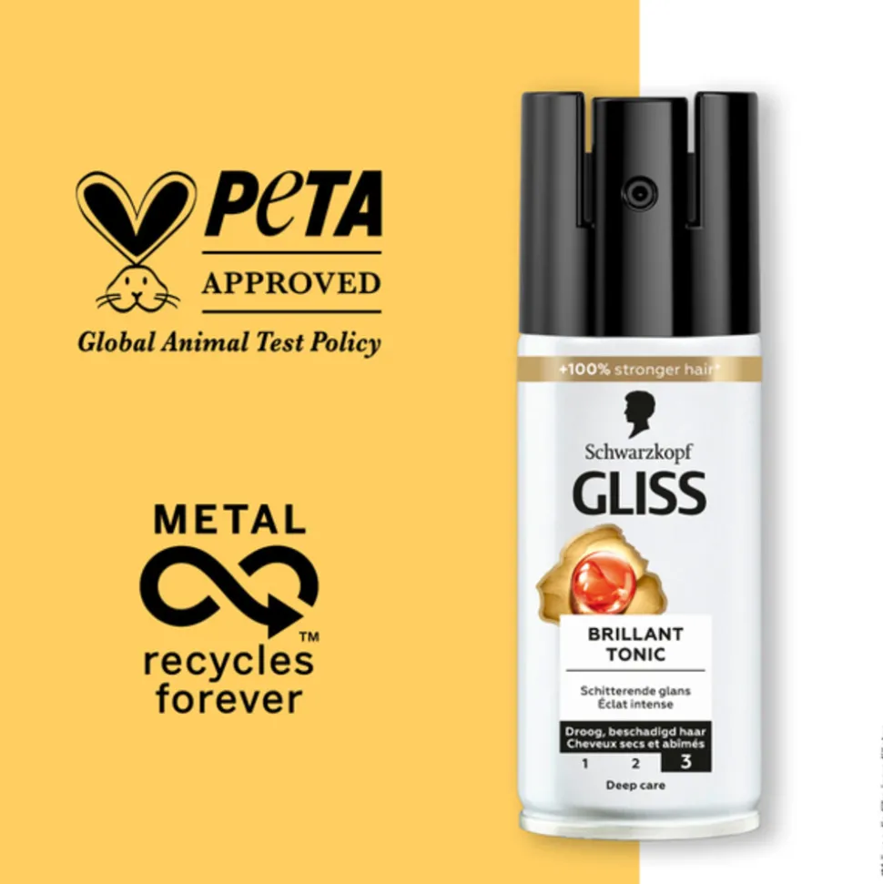 6x Gliss Total Repair Brillant Tonic 100 ml