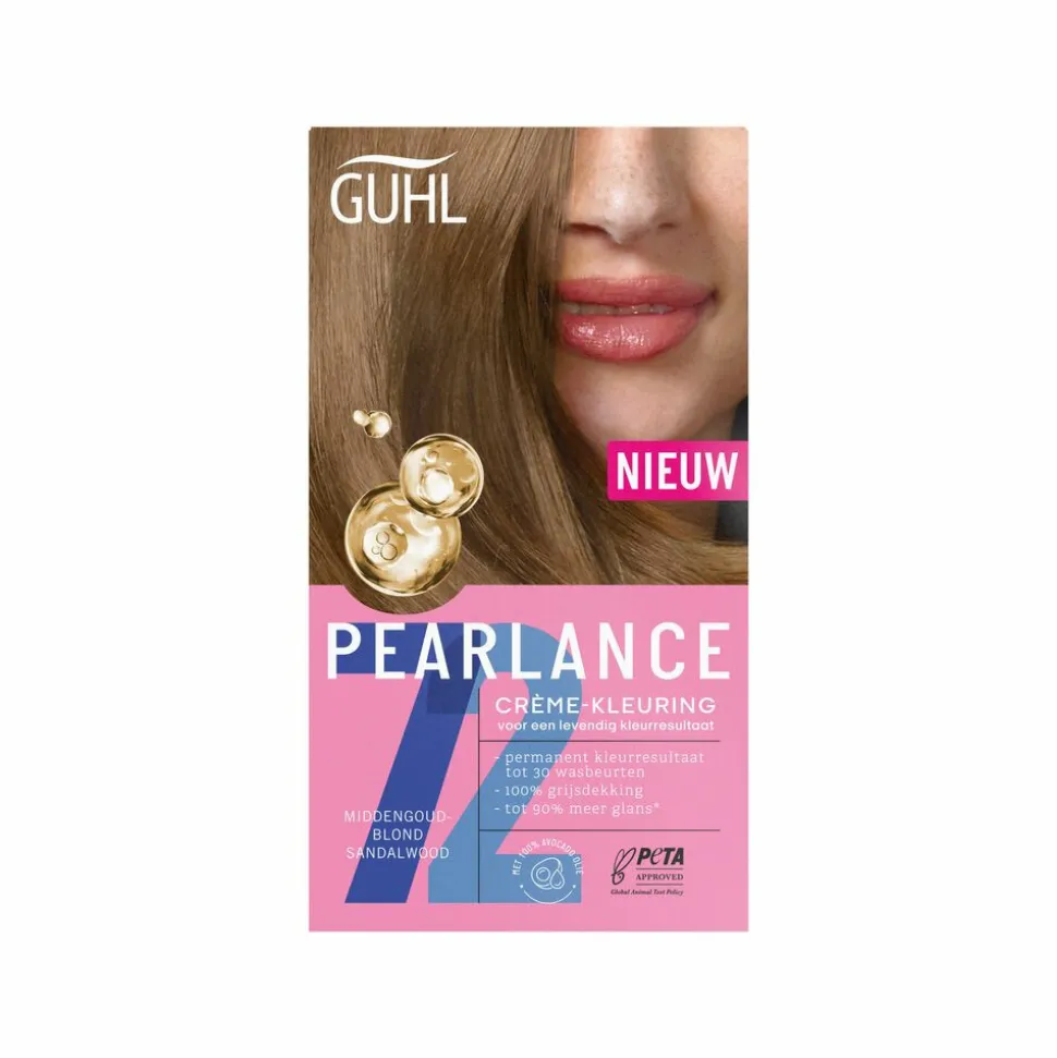 3x Guhl Pearlance Intensieve Crème-Haarkleuring 72 Middengoudblond Sandalwood