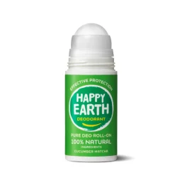6x Happy Earth 100% Natuurlijke Deodorant Roller Cucumber Matcha 75 ml