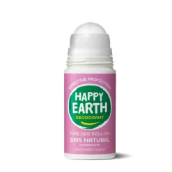 6x Happy Earth 100% Natuurlijke Deodorant Roller Lavender Ylang 75 ml