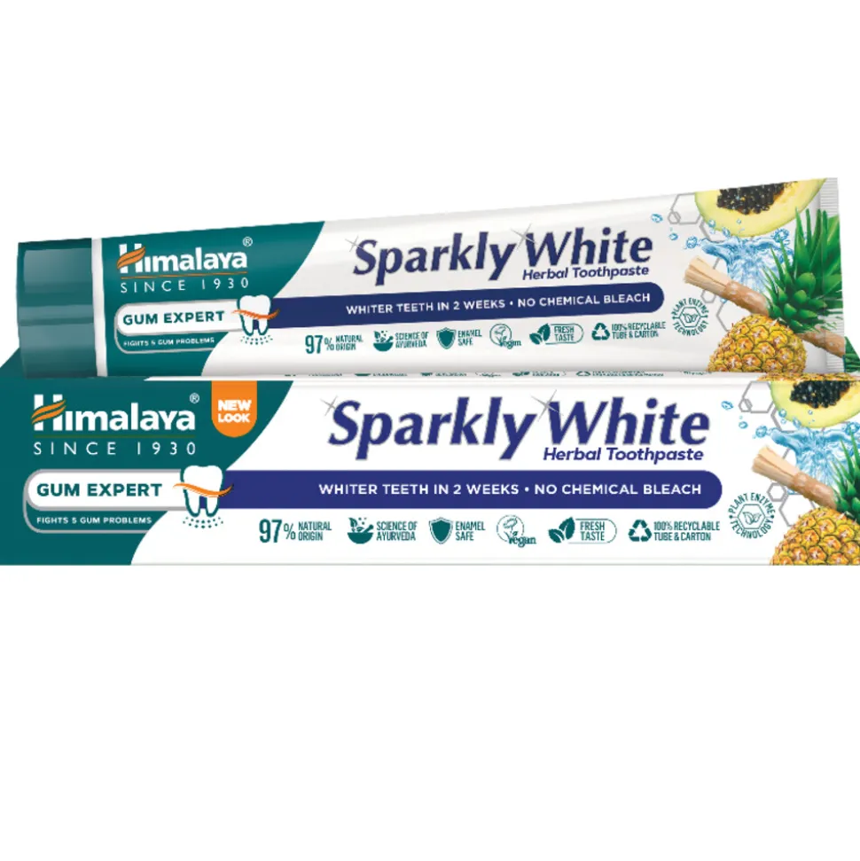 6x Himalaya Herbals Kruidentandpasta Sparkly White 75 ml