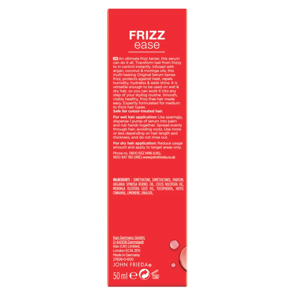 4x John Frieda Frizz Ease Original Serum 50 ml