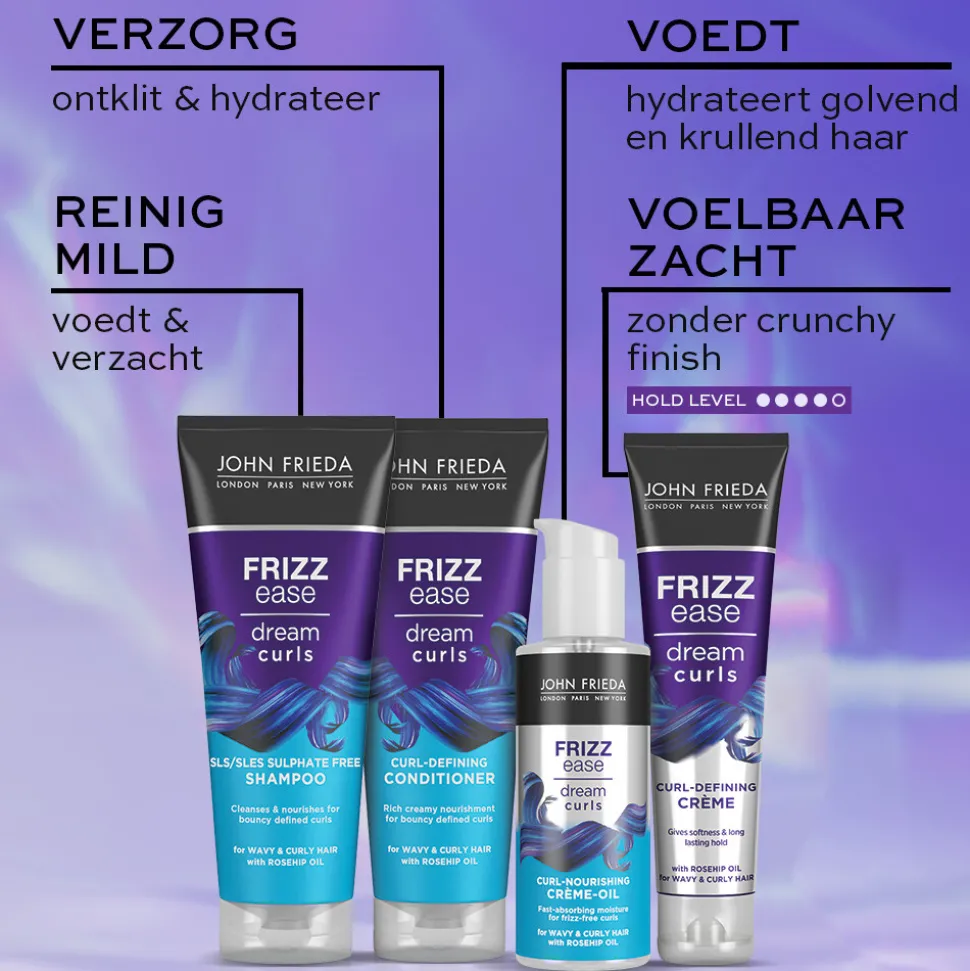 4x John Frieda Frizz Ease Dream Curls Shampoo 250 ml