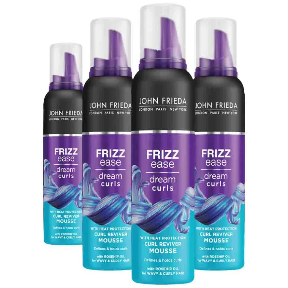 4x John Frieda Frizz-Ease Dream Curls Reviver Mousse 200 ml