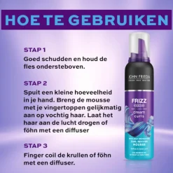 4x John Frieda Frizz-Ease Dream Curls Reviver Mousse 200 ml