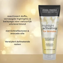 4x John Frieda Sheer Blonde Highlight Activating Brightening Shampoo 250 ml