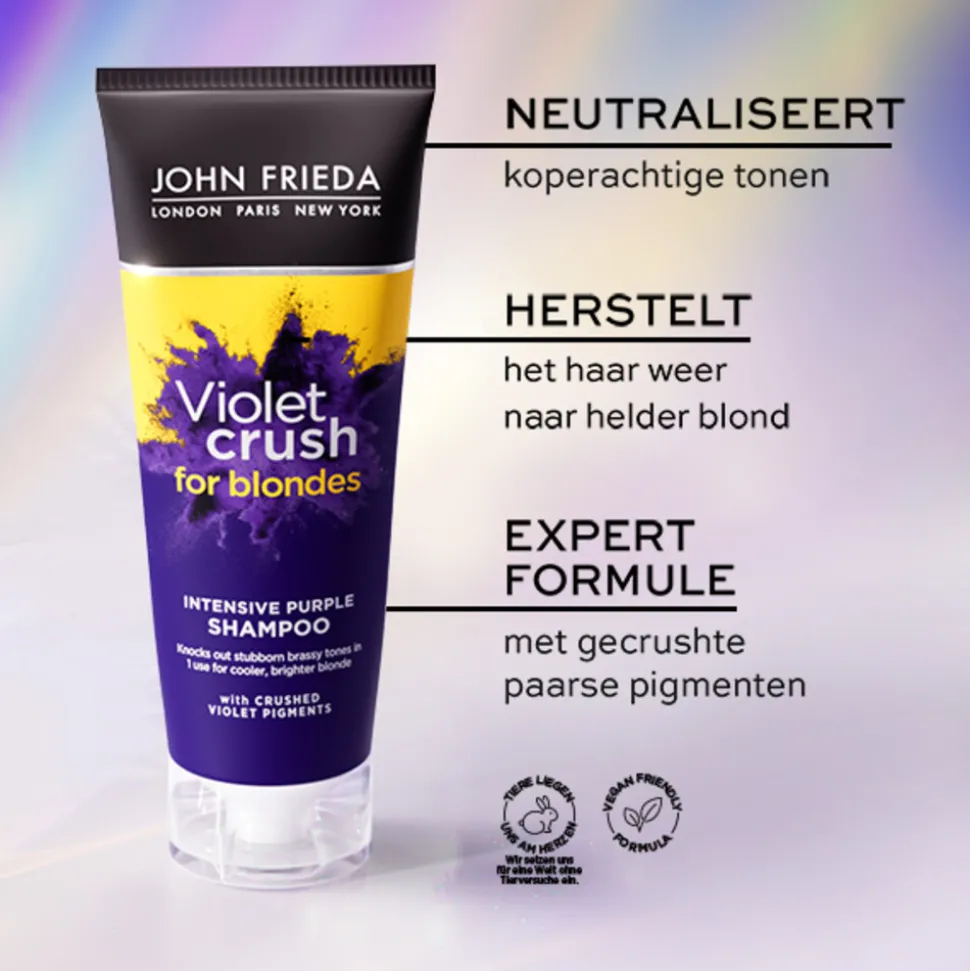 4x John Frieda Violet Crush Shampoo Intense Purple 250 ml