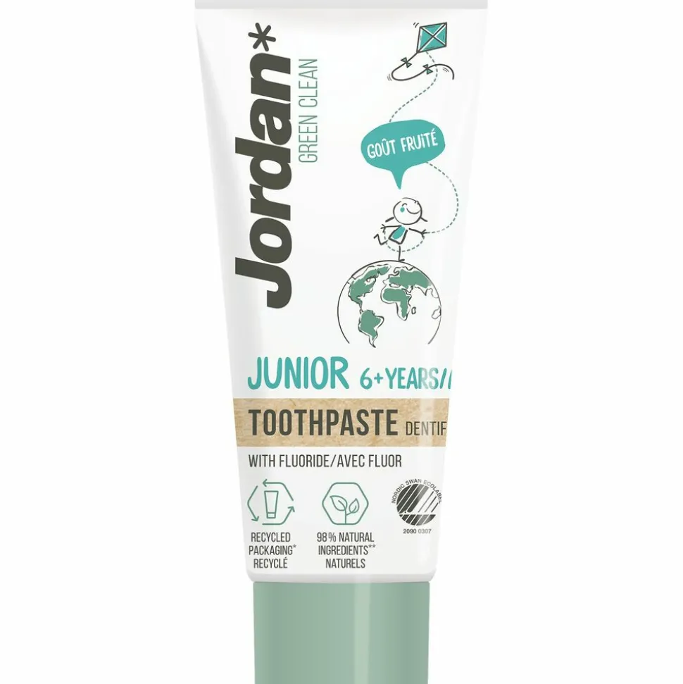 4x Jordan Tandpasta Green Clean Junior 6+ 50 ml