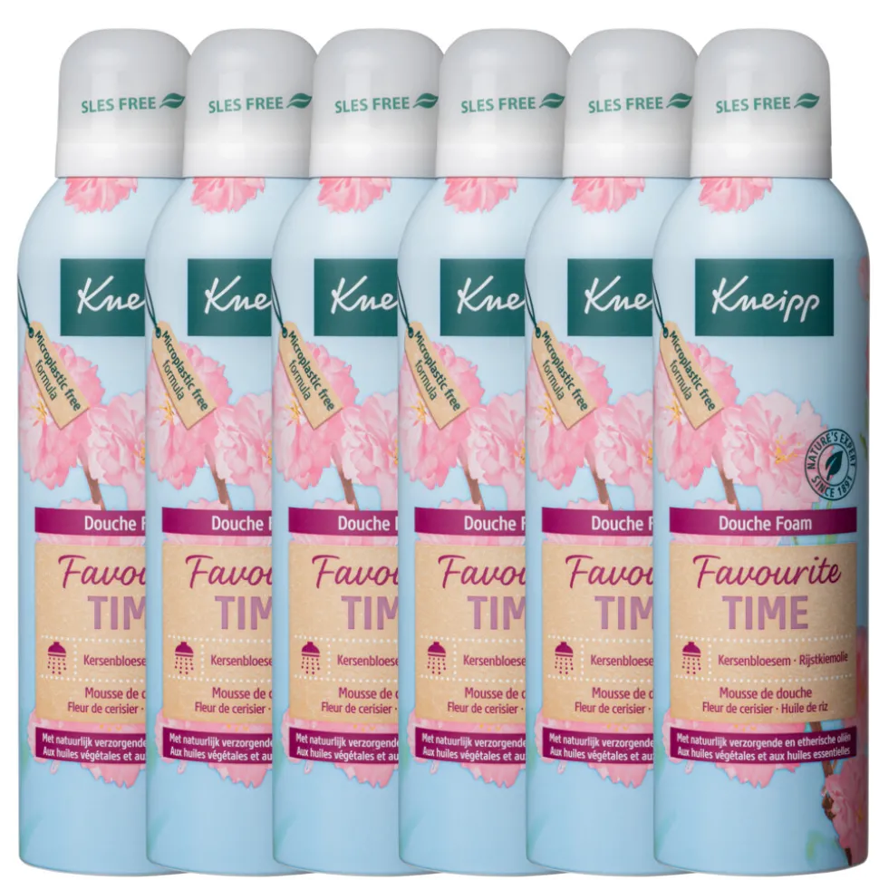 6x Kneipp Favourite Time Douche Foam Cherry Blossom 200 ml