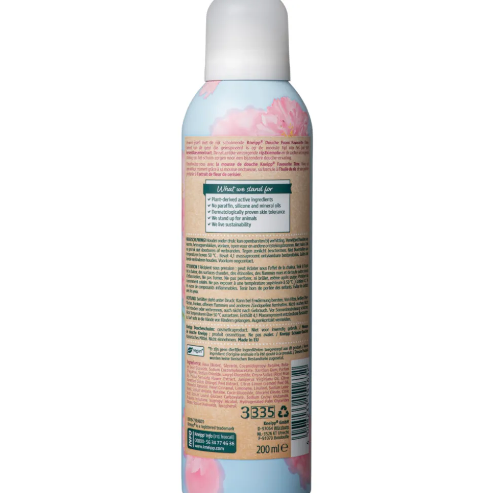 6x Kneipp Favourite Time Douche Foam Cherry Blossom 200 ml