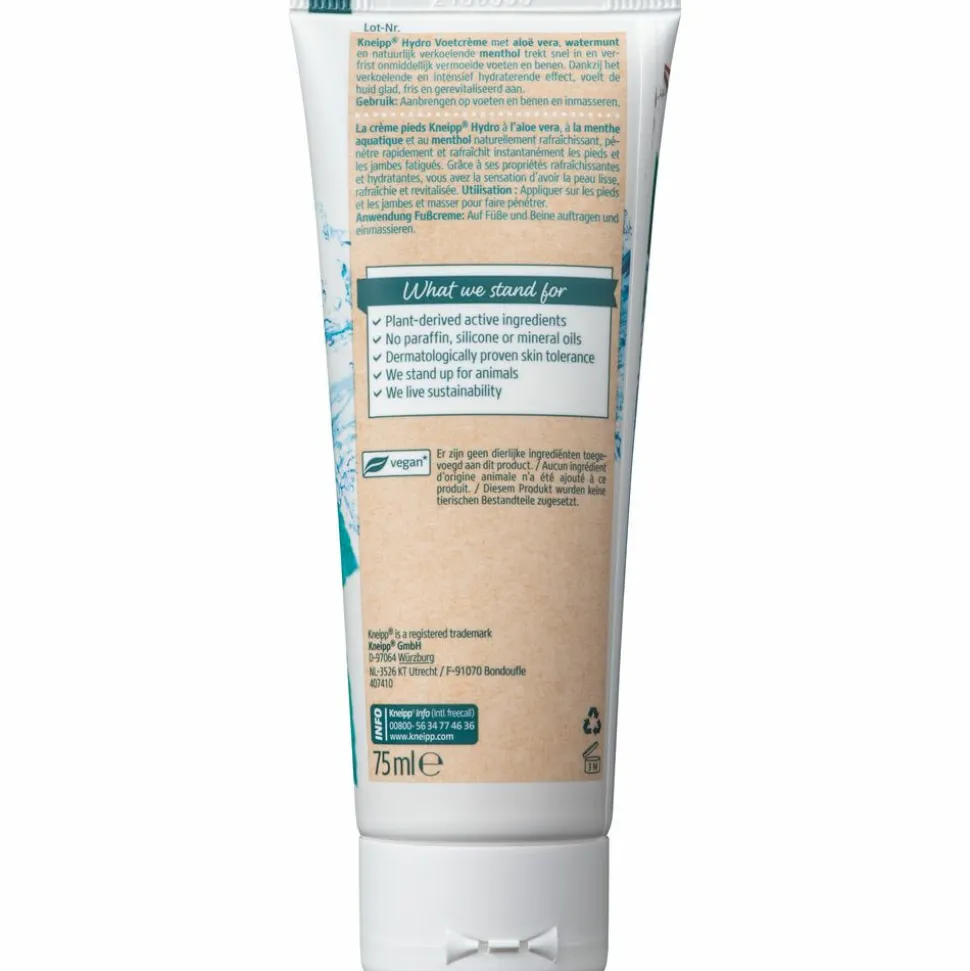 6x Kneipp Voetcrème Hydro 75 ml