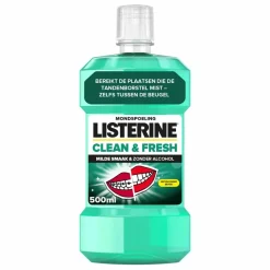 3x Listerine Mondwater Clean & Fresh zonder Alcohol 500 ml