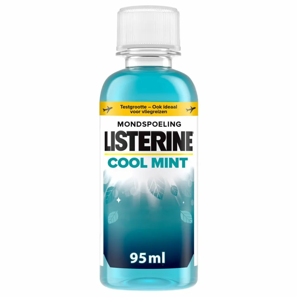 3x Listerine Mondwater Cool Mint Reisverpakking 95 ml