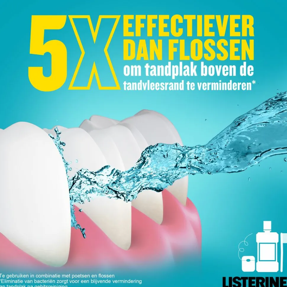 3x Listerine Mondwater Cool Mint Reisverpakking 95 ml