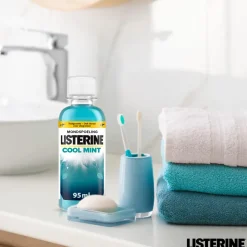 3x Listerine Mondwater Cool Mint Reisverpakking 95 ml
