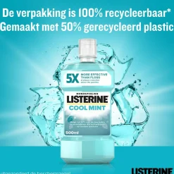 3x Listerine Mondwater Cool Mint 500 ml