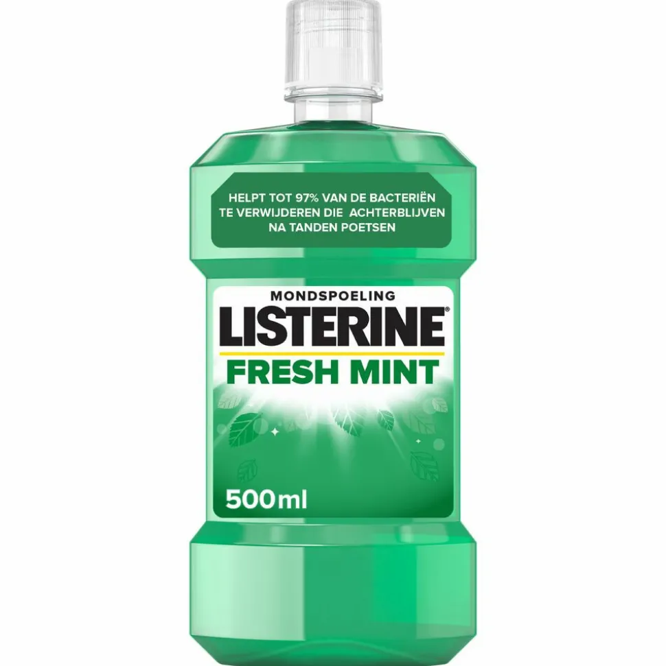 3x Listerine Mondwater Fresh Mint 500 ml