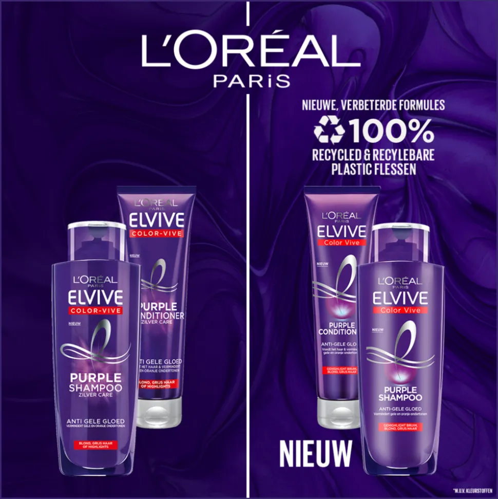 6x L'Oréal Elvive Color Vive Purple Conditioner 150 ml