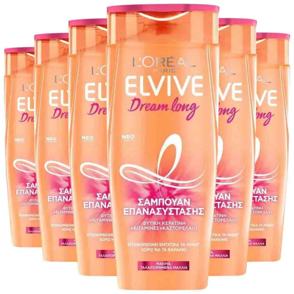 6x L'Oréal Elvive Dream Lengths Shampoo 400 ml