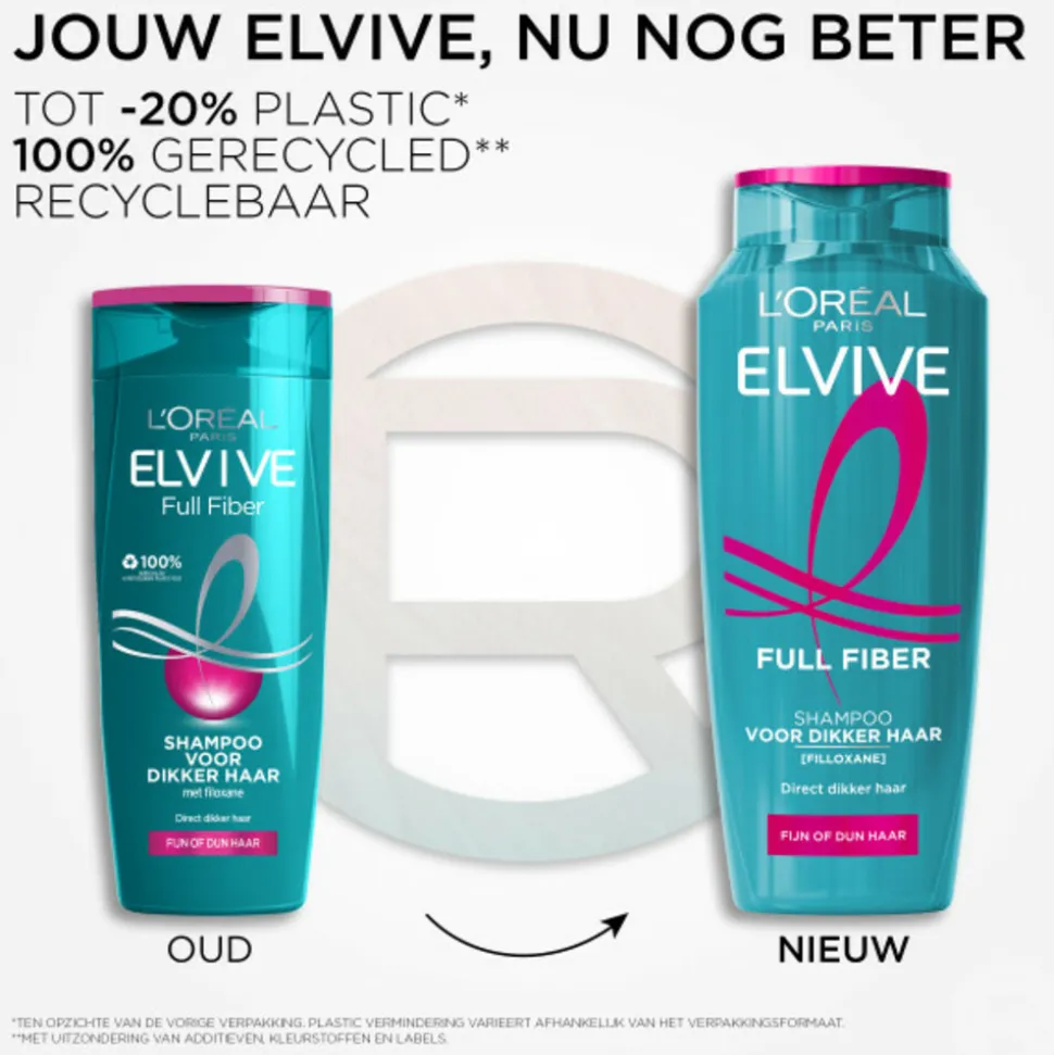 6x L'Oréal Elvive Full Fiber Shampoo 250 ml