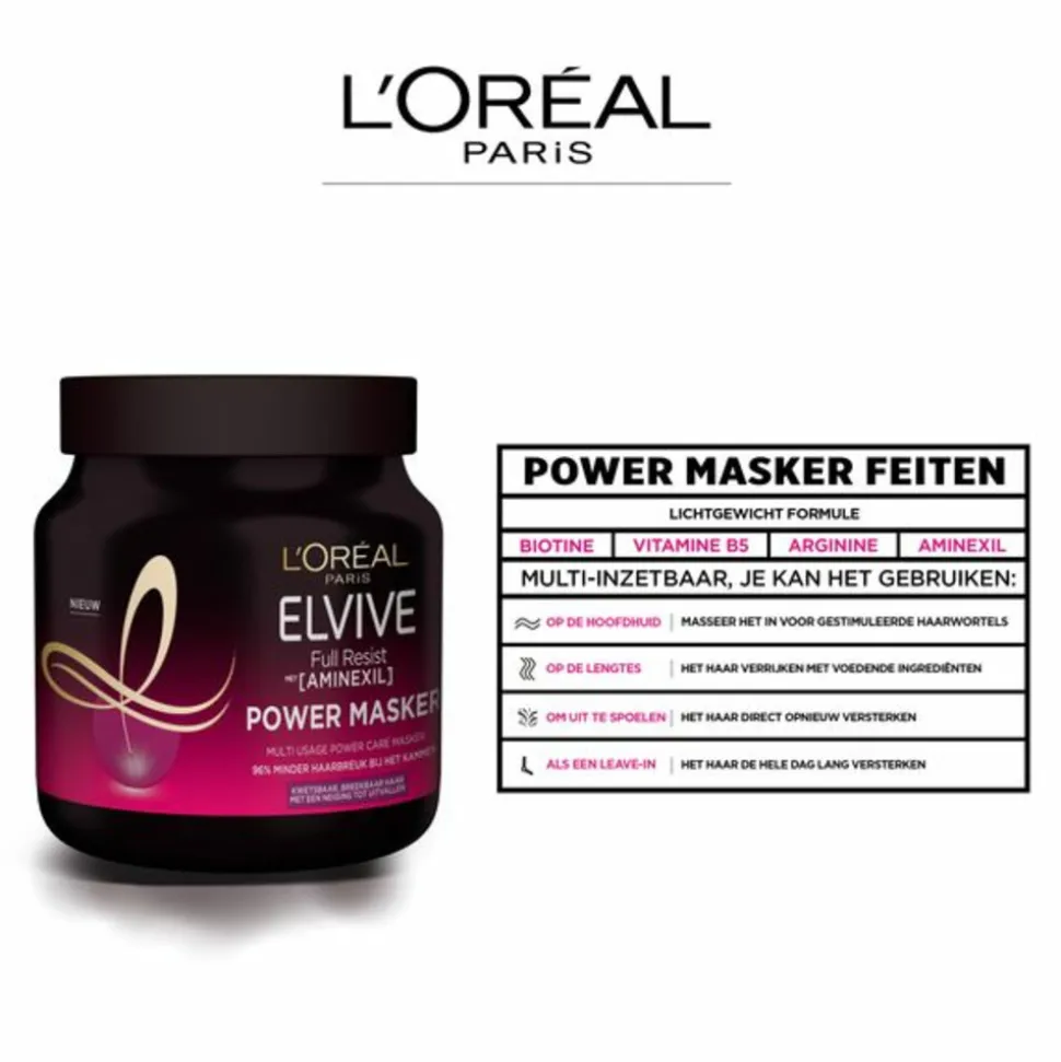 6x L'Oréal Elvive Full Resist Haarmasker 680 ml