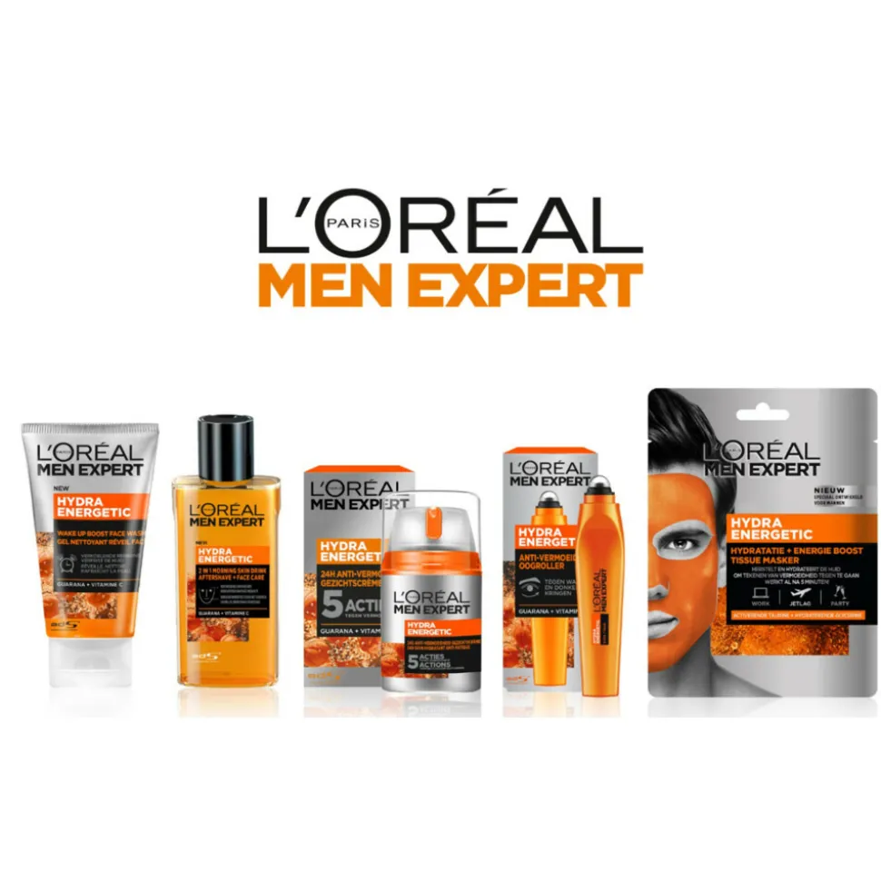 6x L'Oréal Men Expert Hydra Energetic Gezichtsmasker