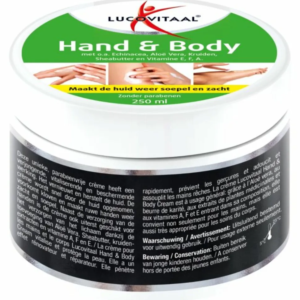 3x Lucovitaal Hand en Body Crème Echinacea & Aloë Vera 250 ml
