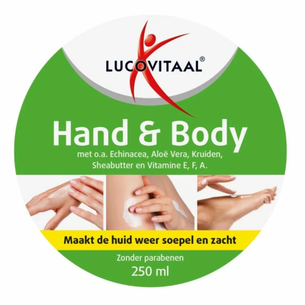 3x Lucovitaal Hand en Body Crème Echinacea & Aloë Vera 250 ml