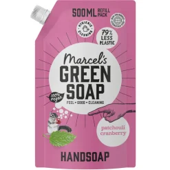 6x Marcel's Green Soap Handzeep Patchouli & Cranberry Navul Stazak 500 ml