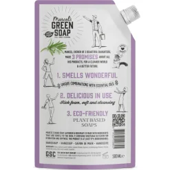 6x Marcel's Green Soap Handzeep Lavendel & Rozemarijn Navul Stazak 500 ml