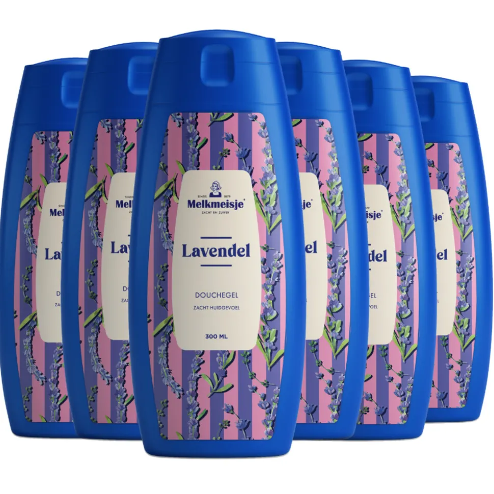 6x Melkmeisje Douchegel Lavendel 300 ml