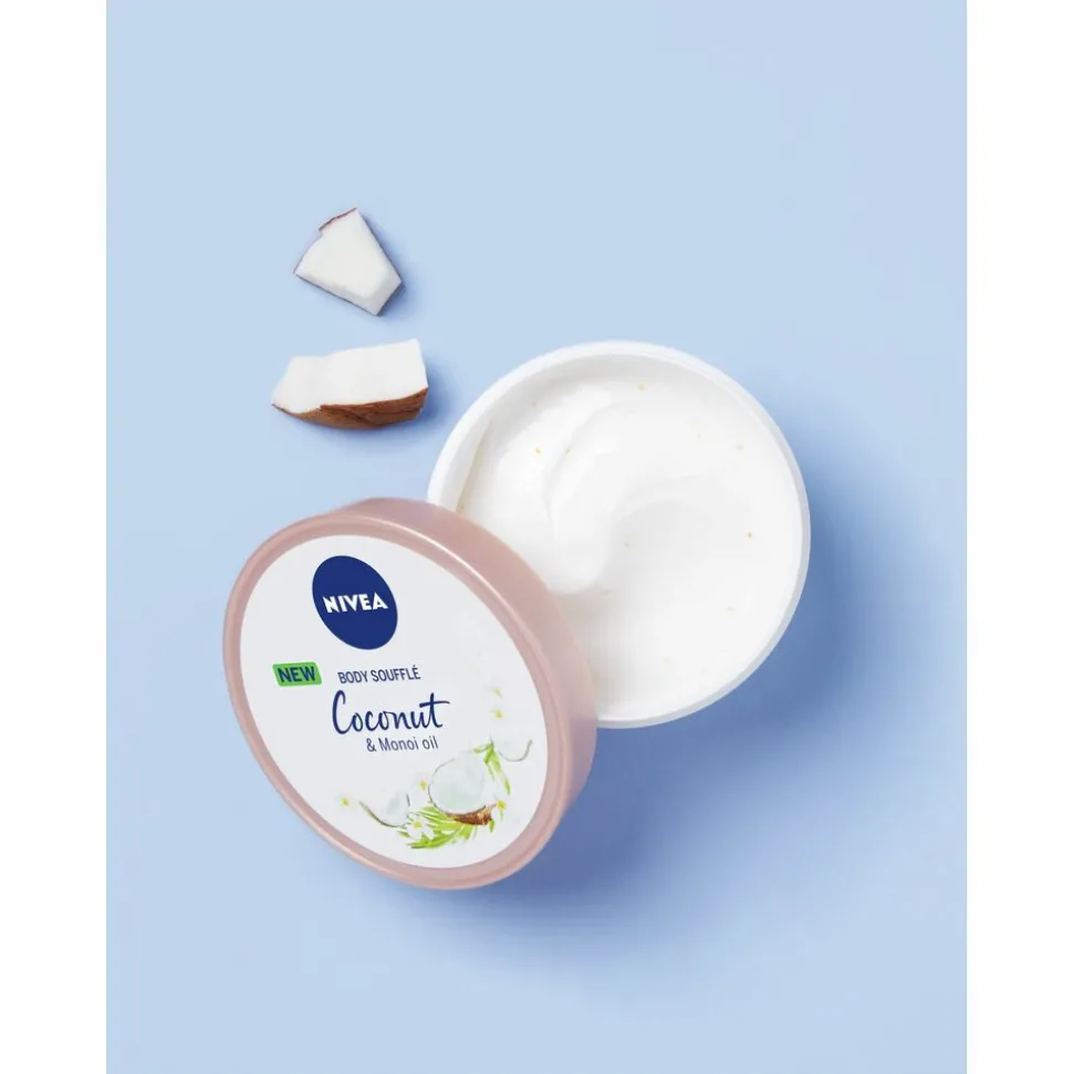 3x NIVEA Body Souffle Coconut en Monoi Olie 200 ml