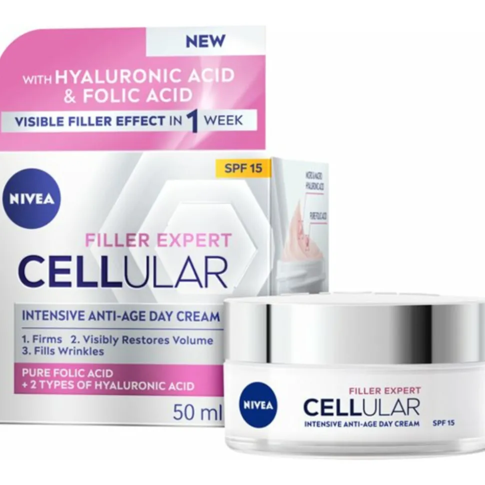 3x NIVEA Cellular Filler Dagcrème Anti-Age SPF 15 50 ml