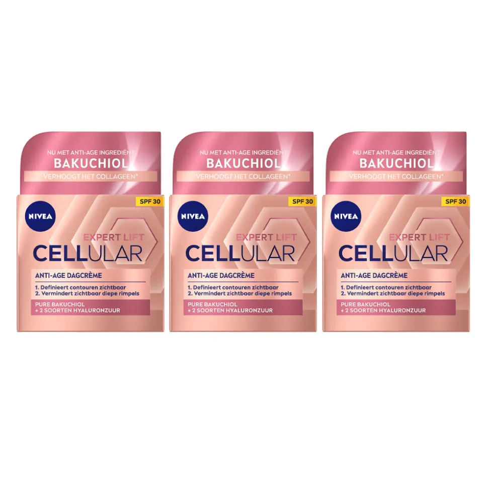 3x NIVEA Cellular Lift Dagcrème Anti-Age SPF 30 50 ml
