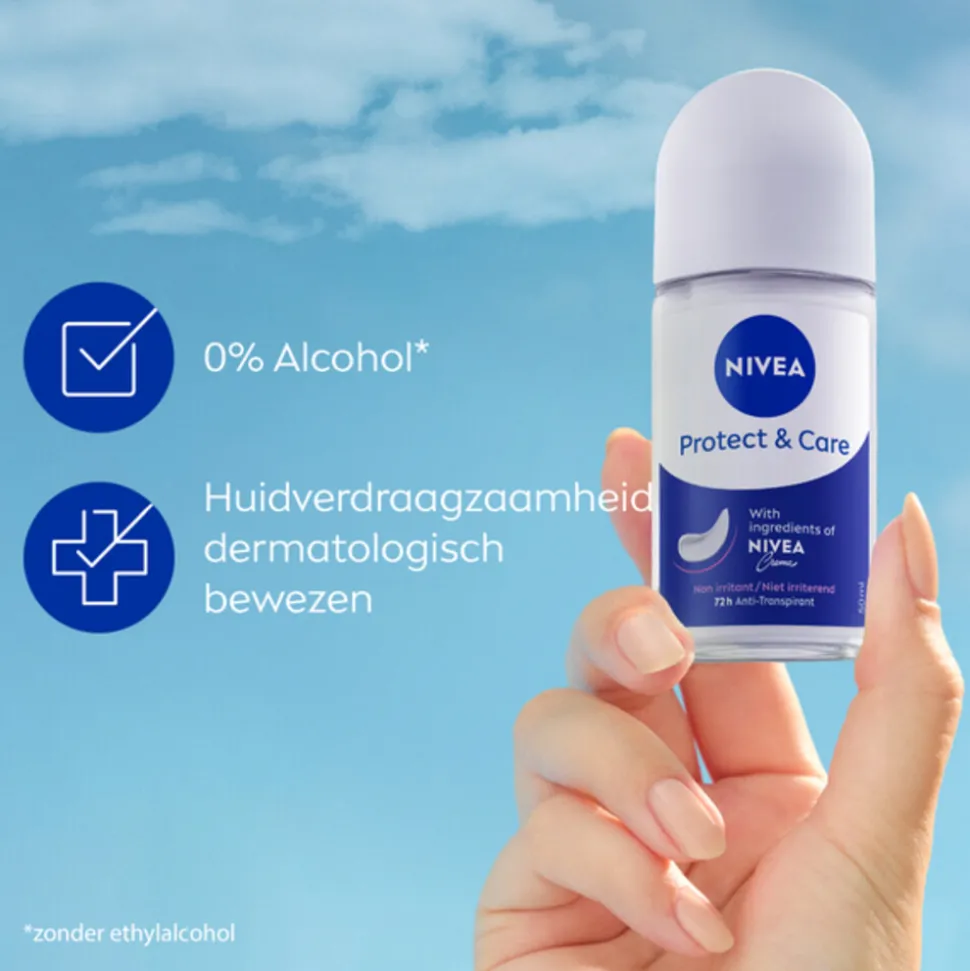 6x NIVEA Deodorant Roller Protect en Care 50 ml