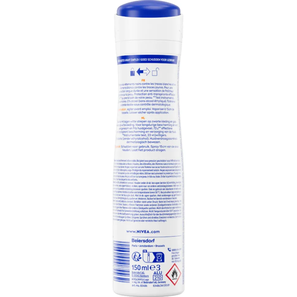 6x NIVEA Deodorant Spray Black & White Ultimate Impact 150 ml