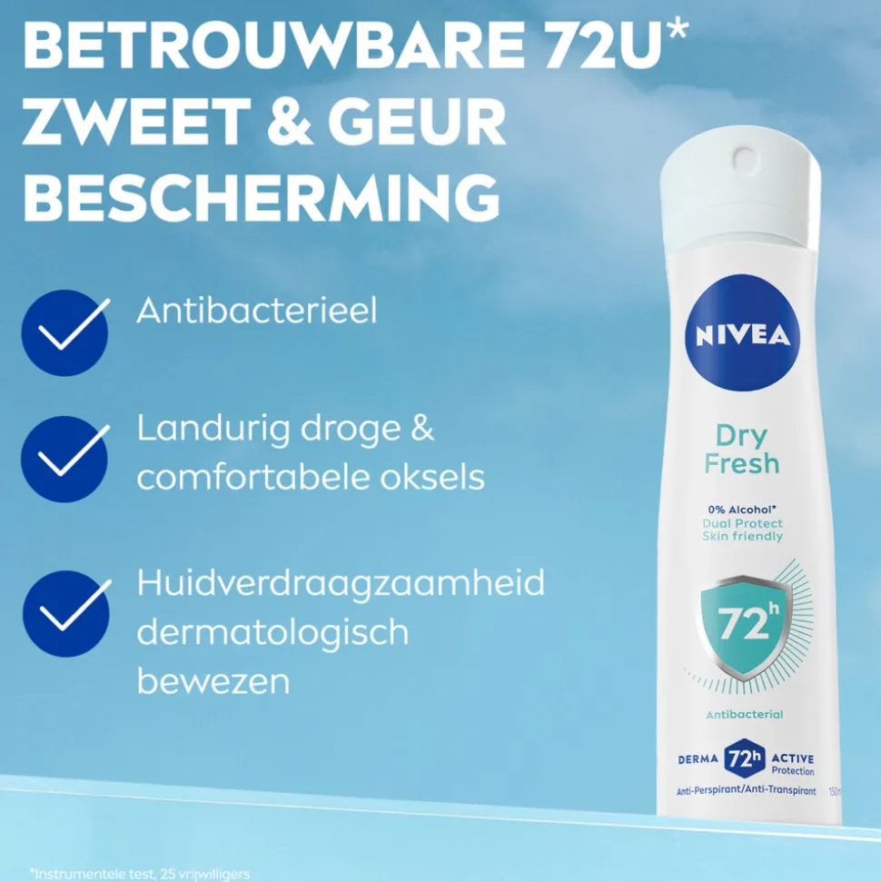 6x NIVEA Deodorant Spray Dry Fresh 150 ml