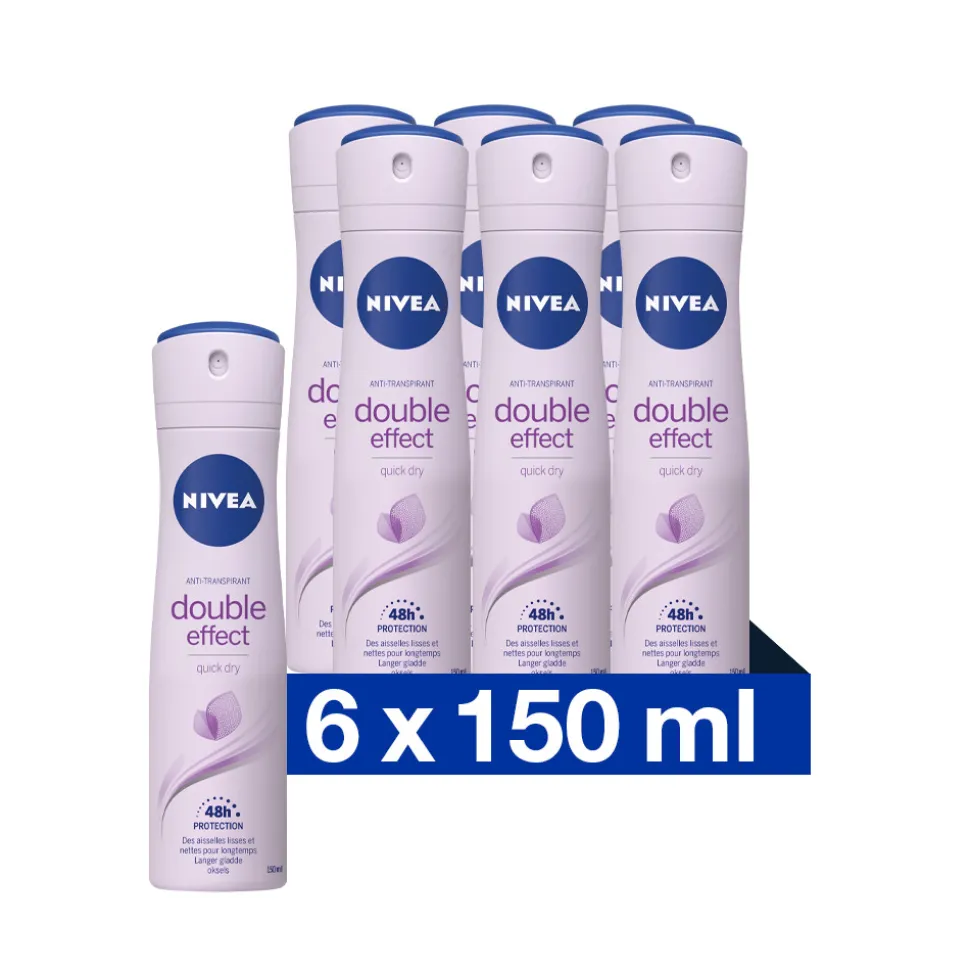 6x NIVEA Deodorant Spray Double Effect 150 ml