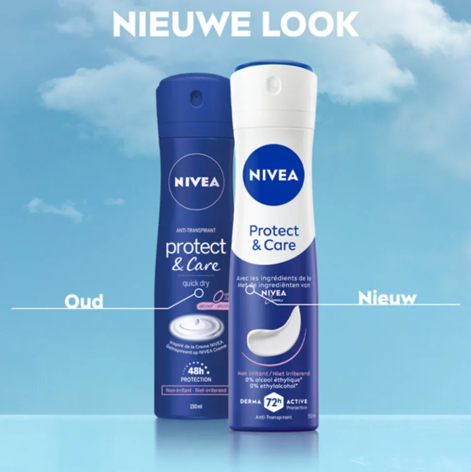 6x NIVEA Deodorant Spray Protect & Care 150 ml