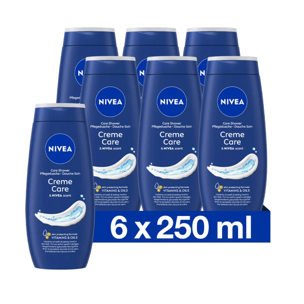 6x NIVEA Douchecrème Care 250 ml