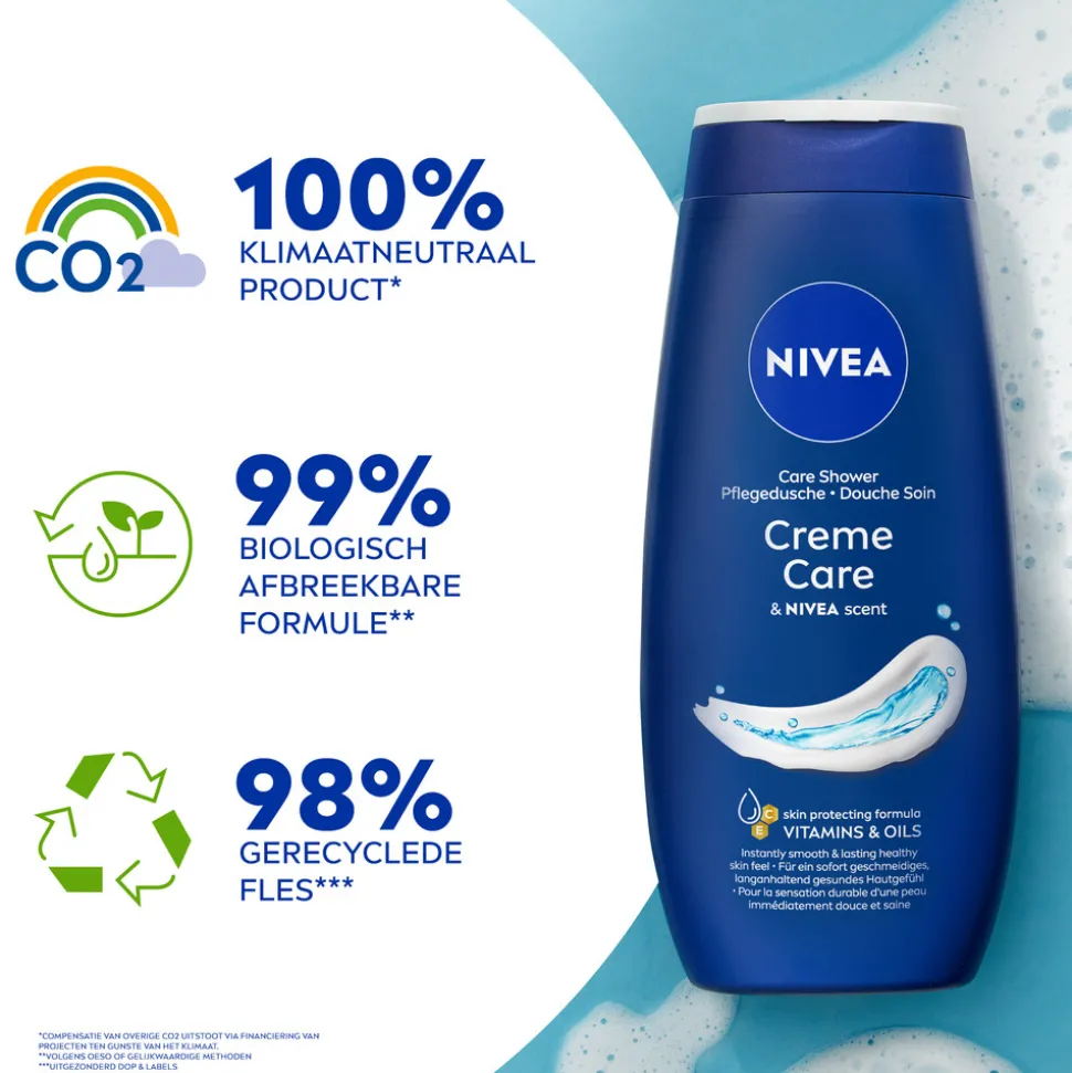 6x NIVEA Douchecrème Care 250 ml