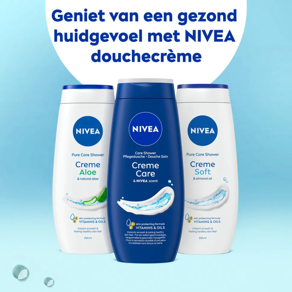 6x NIVEA Douchecrème Care 250 ml