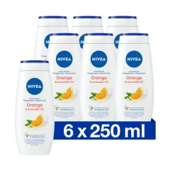 6x NIVEA Douchecrème Orange en Avocado 250 ml