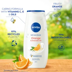 6x NIVEA Douchecrème Orange en Avocado 250 ml
