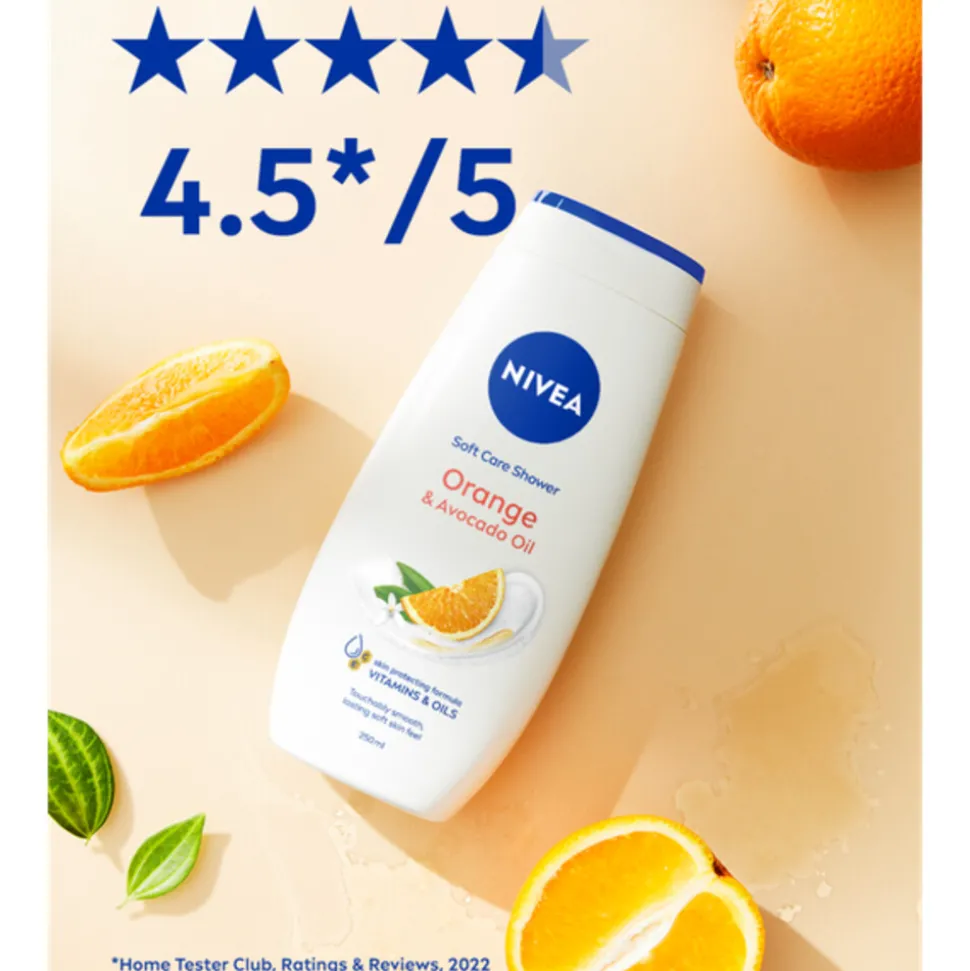 6x NIVEA Douchecrème Orange en Avocado 250 ml