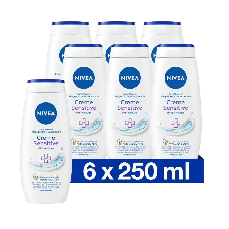 6x NIVEA Douchecrème Sensitive 250 ml