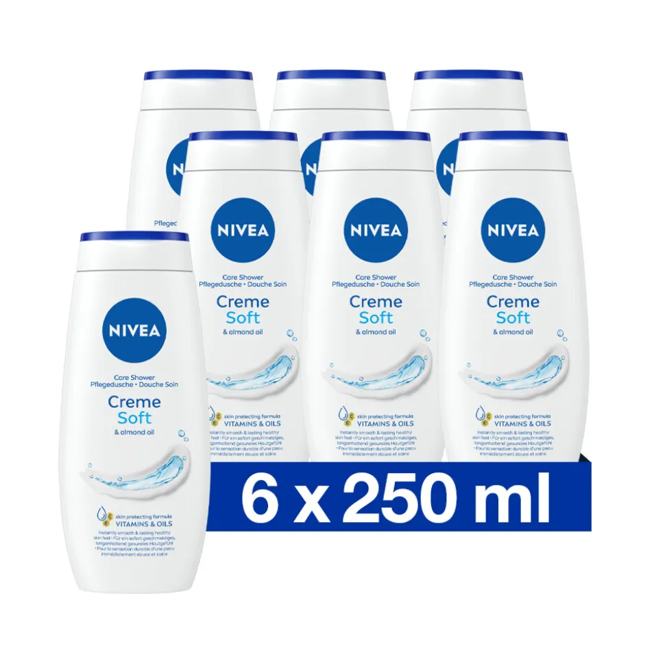 6x NIVEA Douchecrème Soft 250 ml