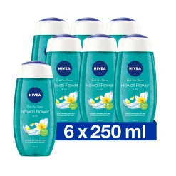 6x NIVEA Douchegel Hawaii Flower & Oil 250 ml