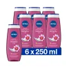 6x NIVEA Douchegel Waterlily & Oil 250 ml