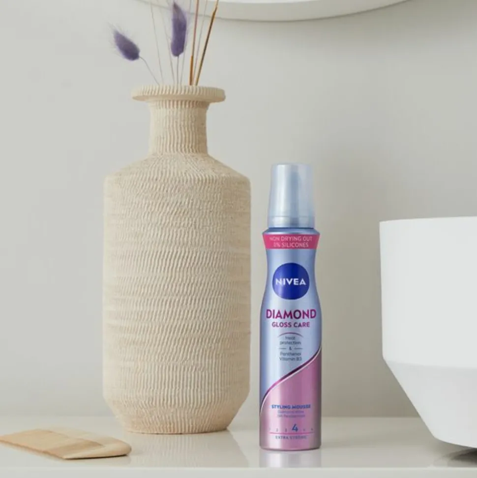 6x NIVEA Haarmousse Diamond Gloss 150 ml